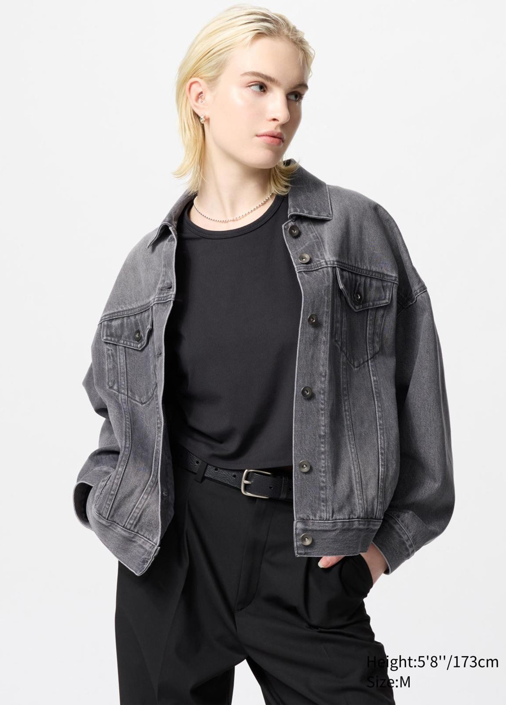 Сіра демісезонна куртка Uniqlo