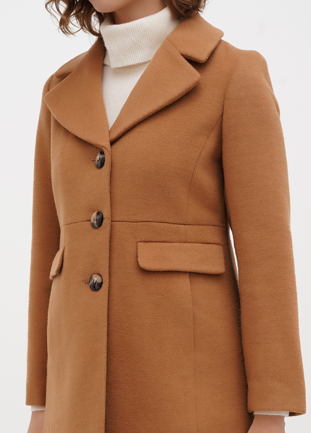 Коричневе демісезонне Пальто однобортне Talbots