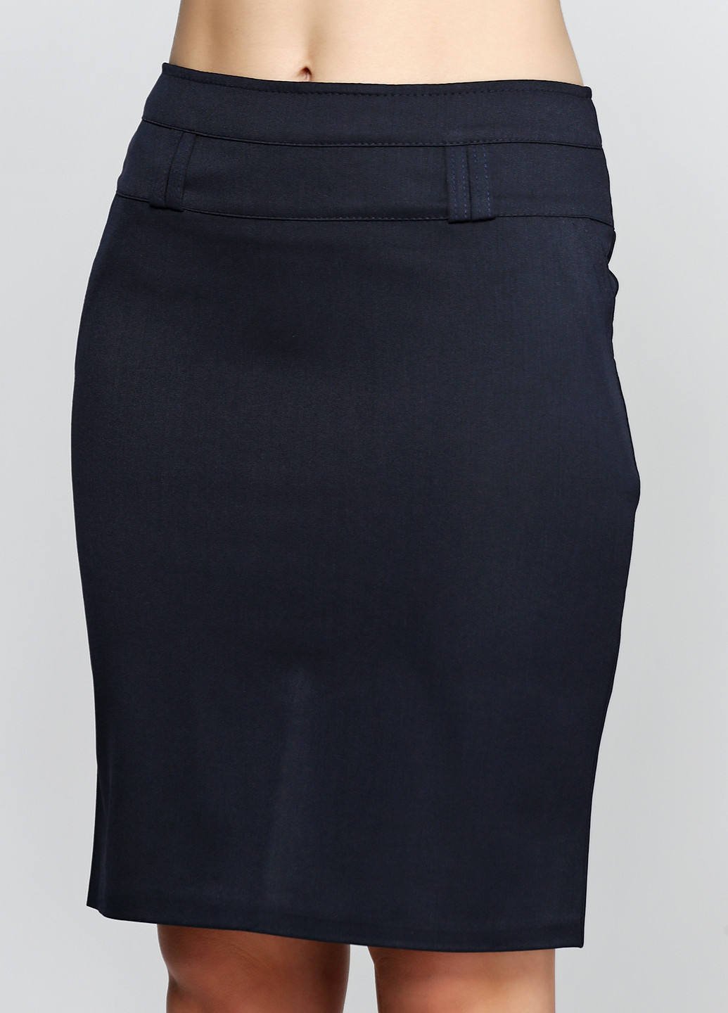 Темно-синяя офисная однотонная юбка S&L мини