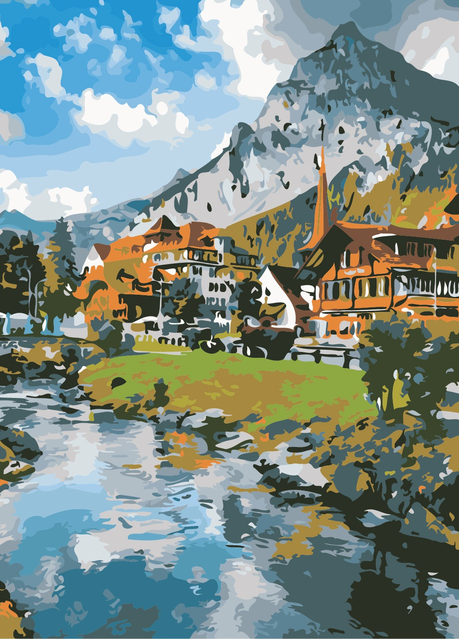 Картина за номерами "Гірська село" 40*50см ArtStory (252266012)