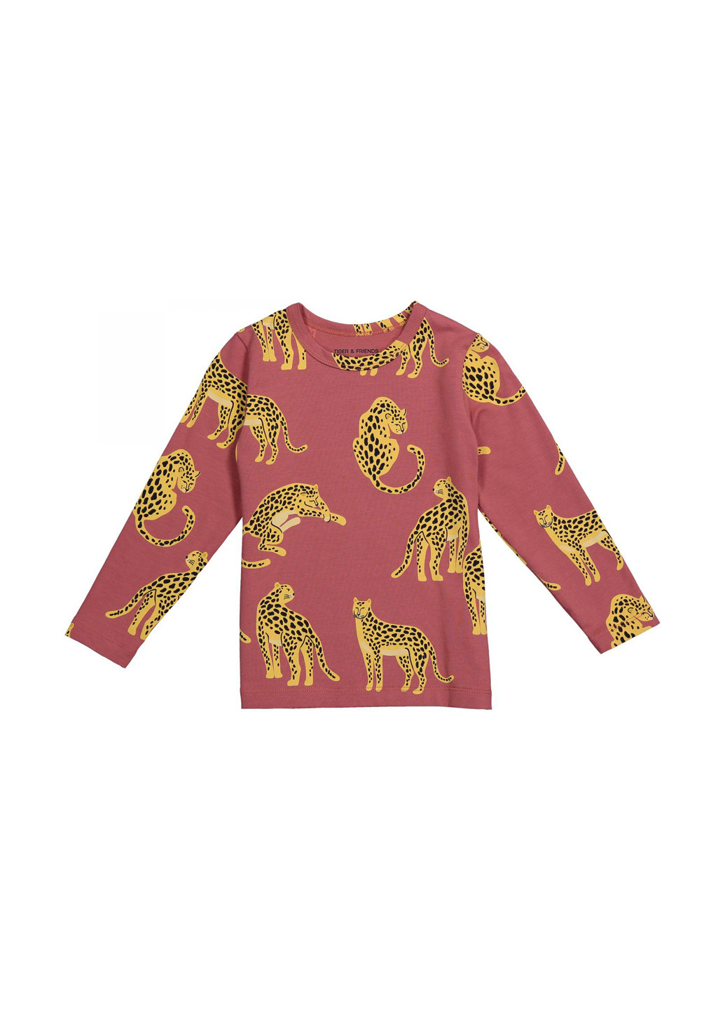 Желтый демисезонный кэжуал лонгслив TIGER&FRIENDS с рисунком