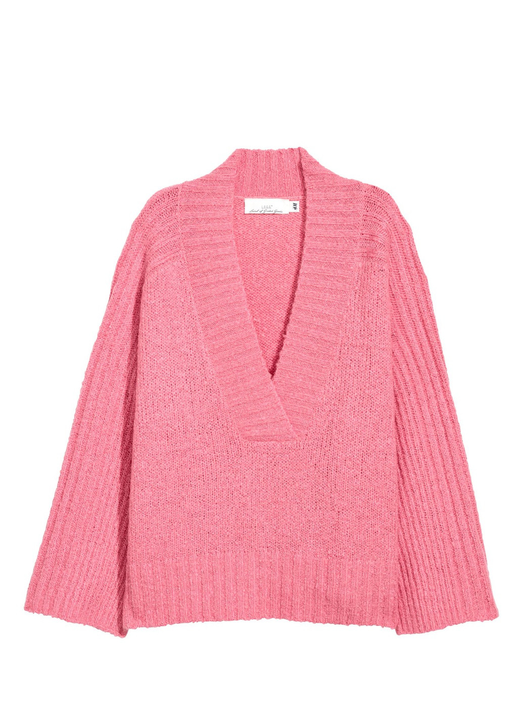 Розовый зимний свитер оверсайз H&M