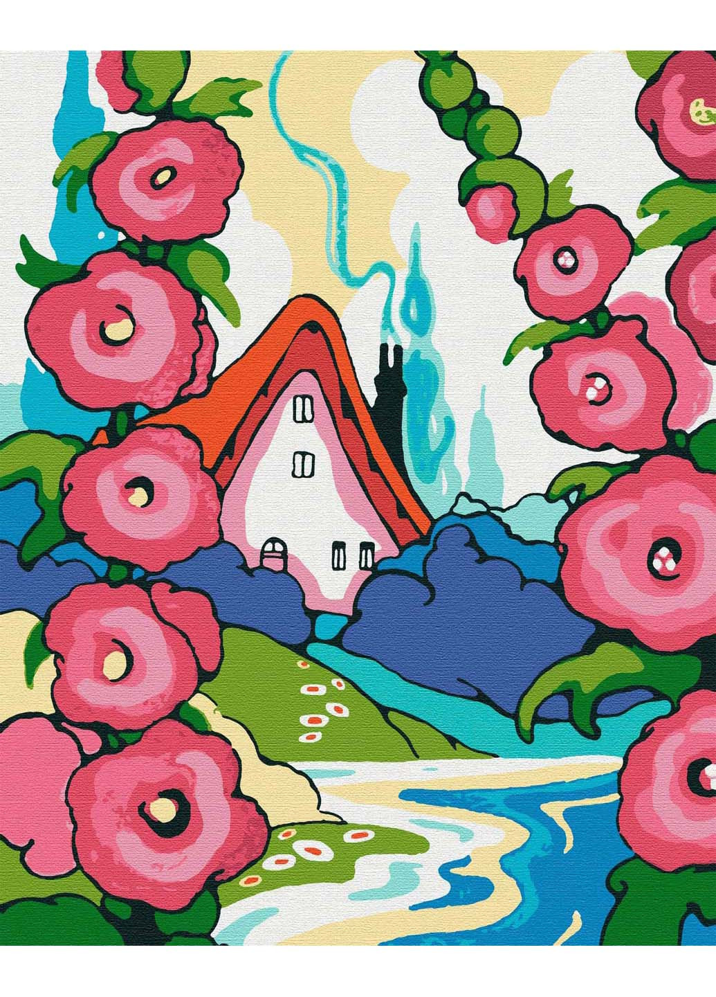 Набор для росписи Riviera Blanca домик в мальвах 40х50 см (251800922)
