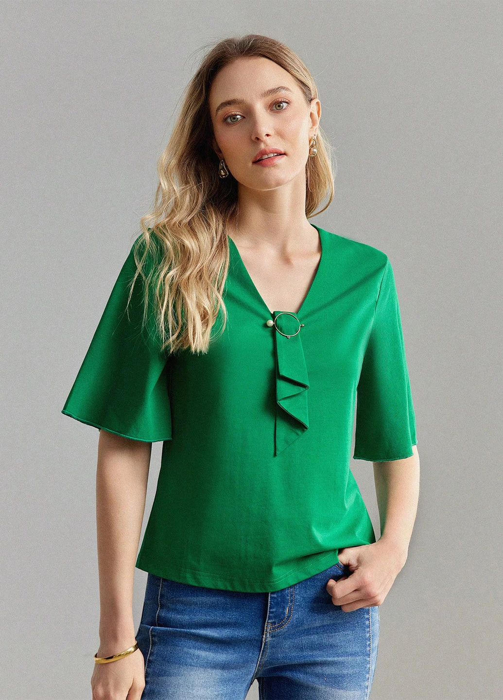 Зелена блуза SHEIN