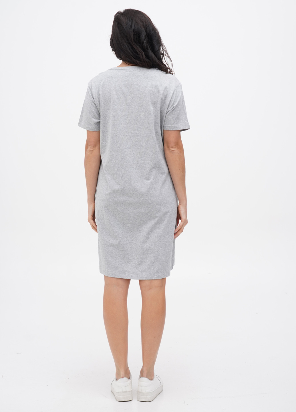 Сіра кежуал сукня сукня-футболка DKNY з написами