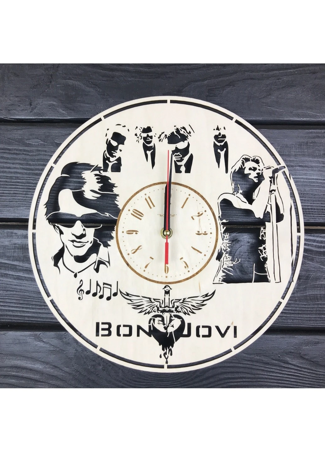 Часы настенные «Bon Jovi», натуральное дерево 7Arts (253565928)