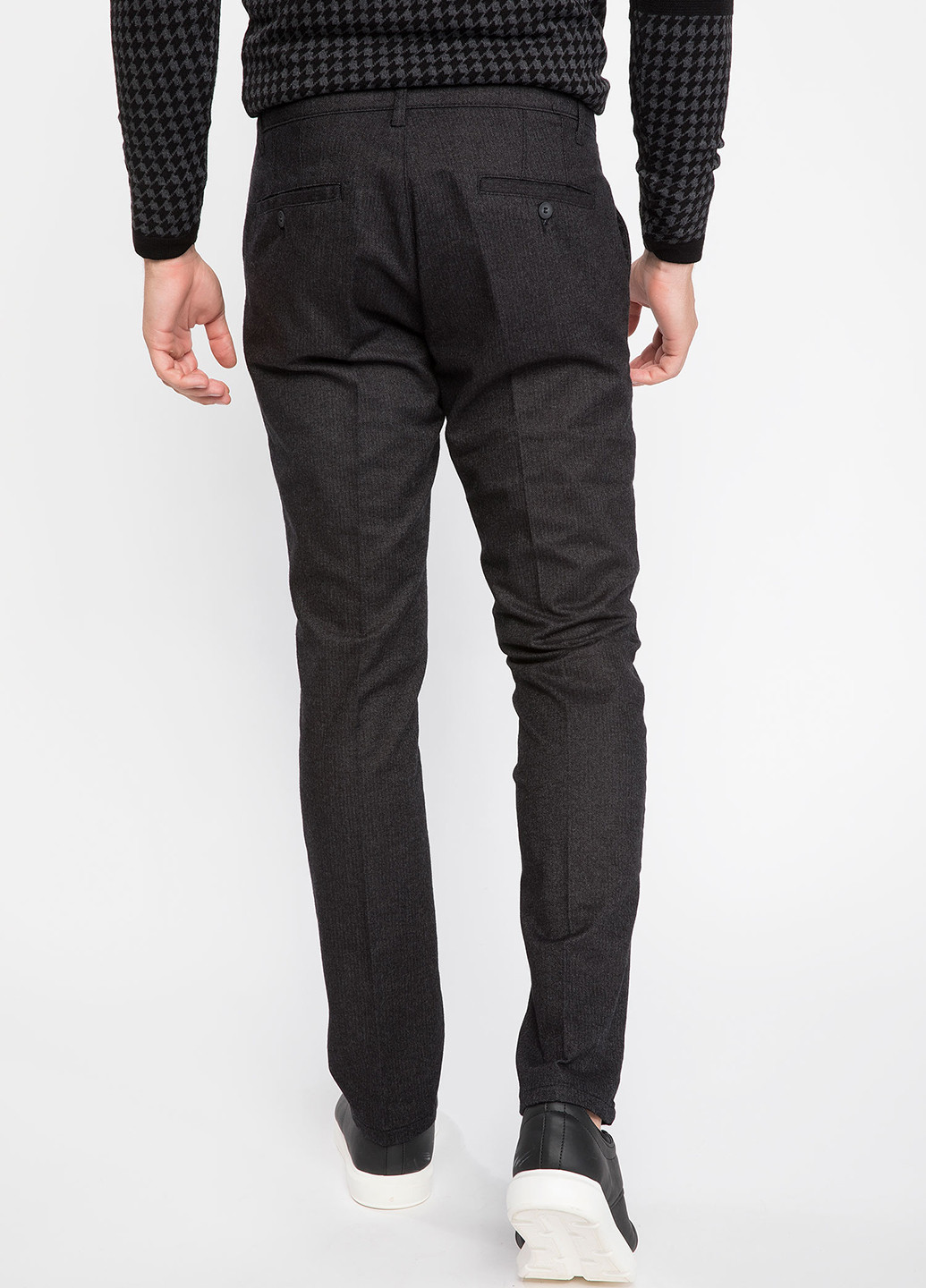 Темно-серые классические демисезонные зауженные брюки DeFacto