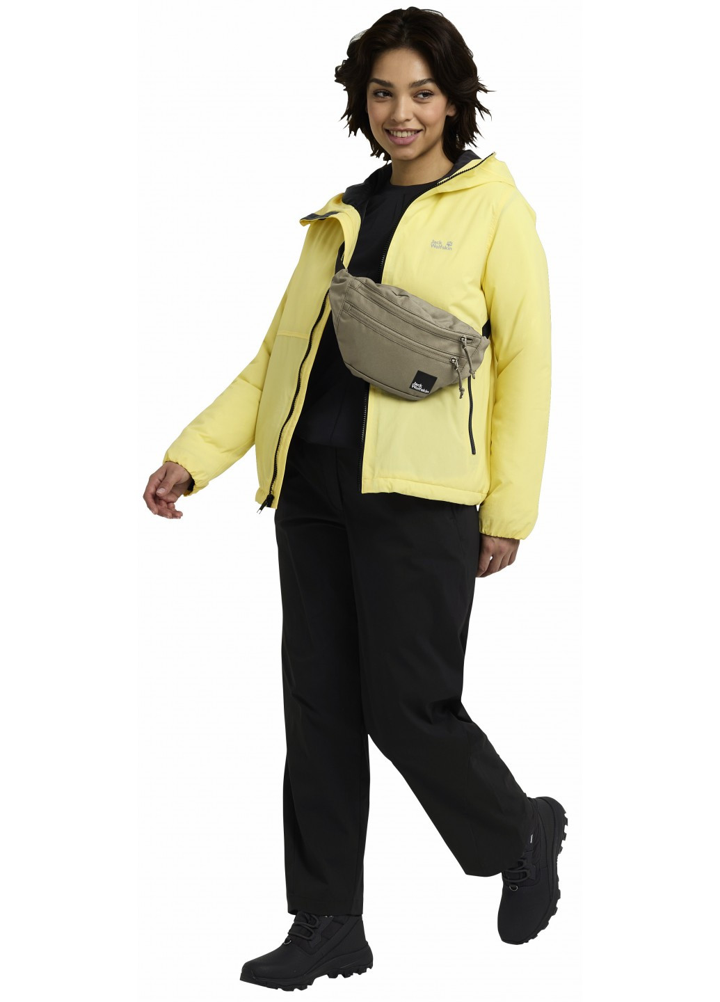 Желтая демисезонная куртка Jack Wolfskin PAMIR JKT W