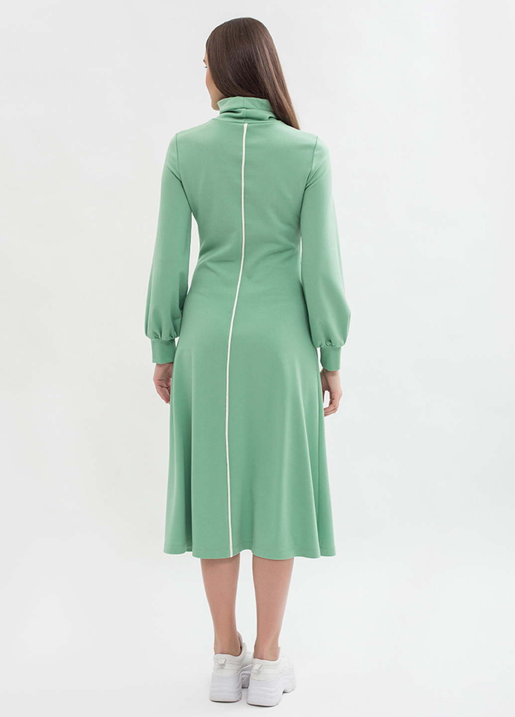 Світло-зелена кежуал сукня кльош МАХА однотонна