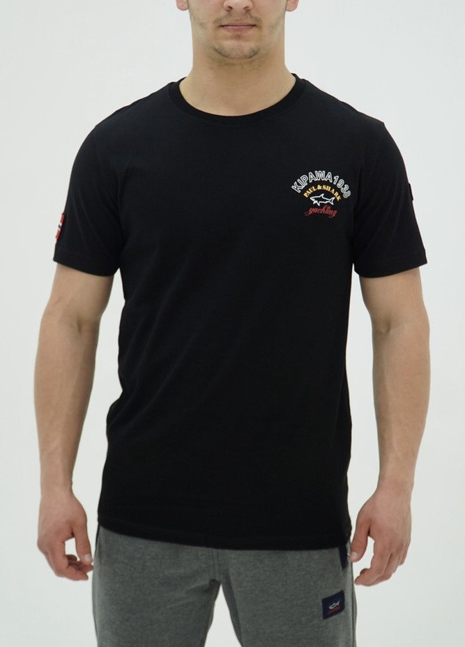 Чорна футболка чоловіча Paul & Shark Kipawa1938 Logo In Black