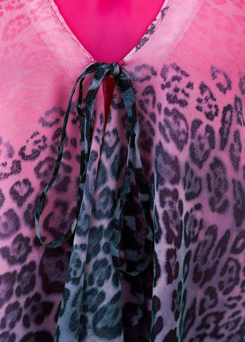 Розовая летняя блуза из купонной ткани ева ярко-розовая Tatiana