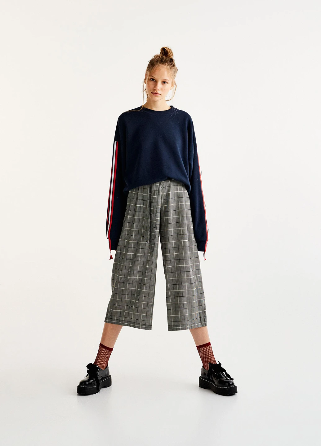 Кюлоти демисезон,серий в клетку, Pull & Bear (248895754)