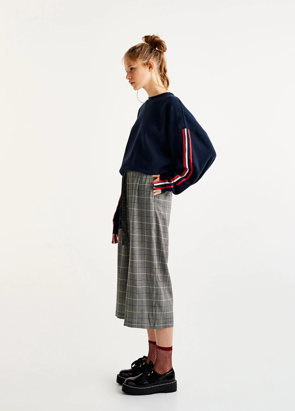 Кюлоти демисезон,серий в клетку, Pull & Bear (248895754)