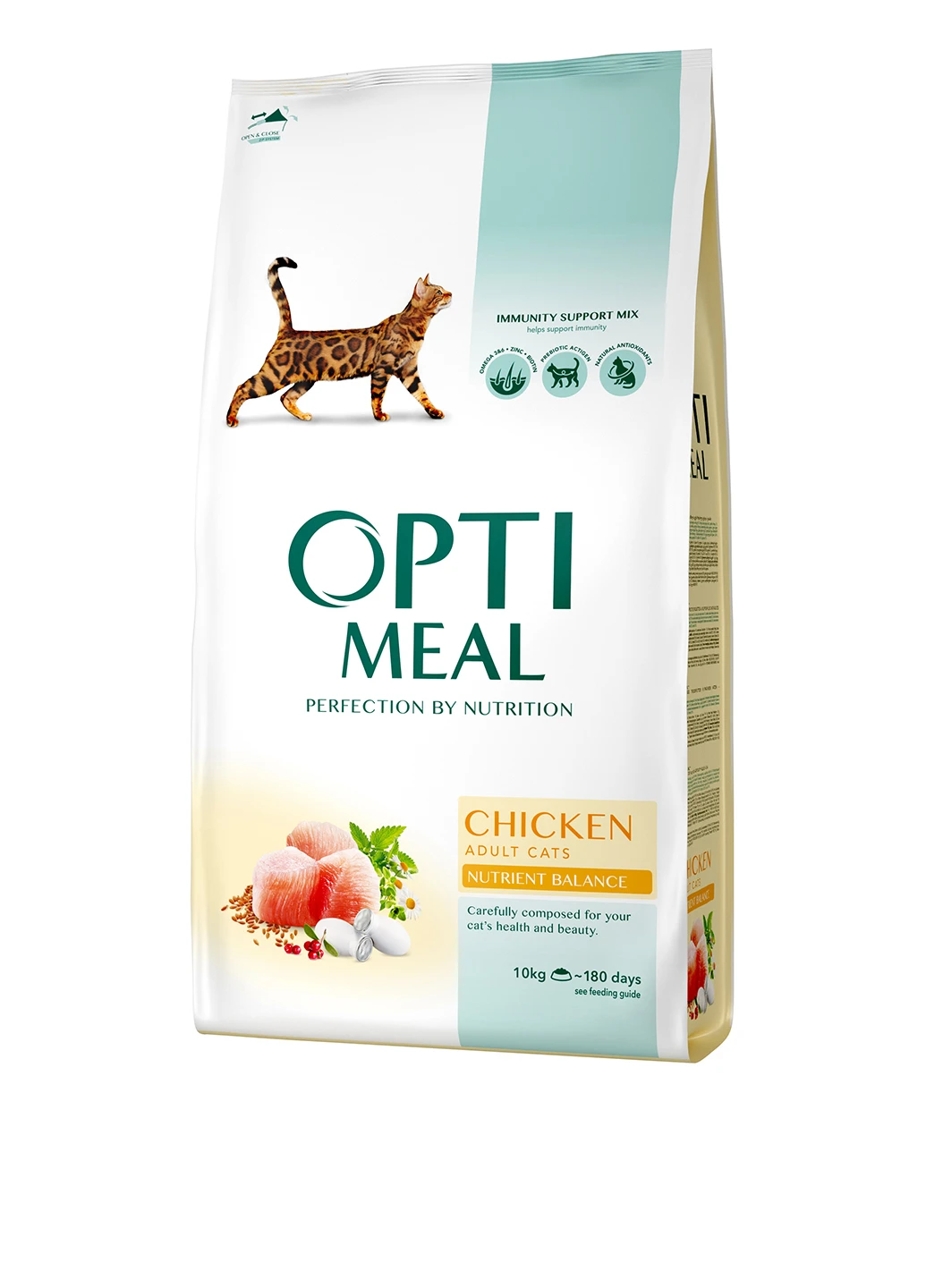 Сухой корм для взрослых кошек Курица, 10 кг Optimeal (140312079)