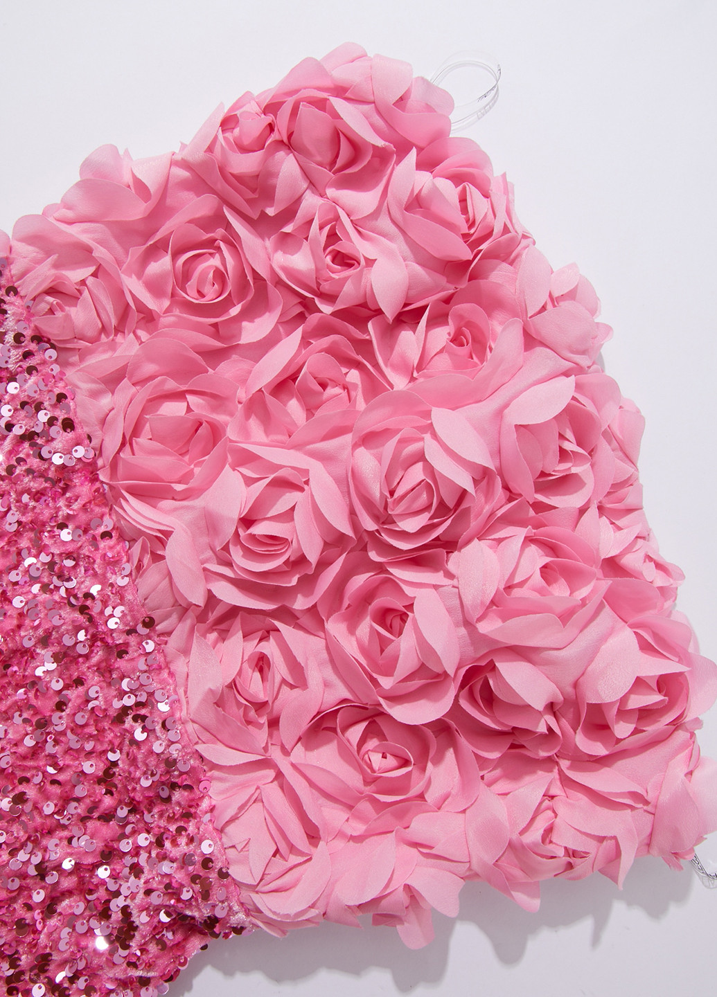 Розовое кэжуал платье бандо SHEIN однотонное