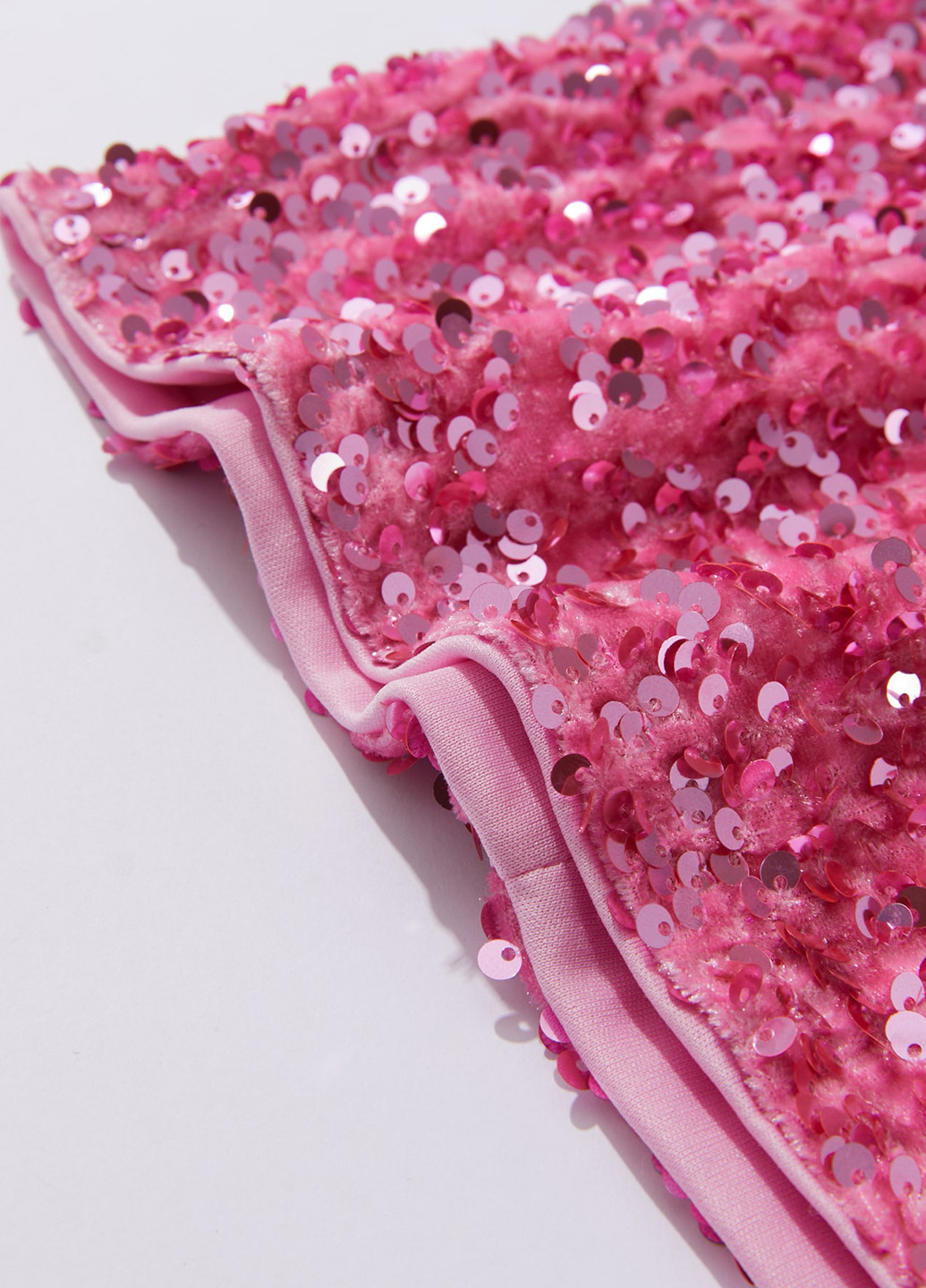 Розовое кэжуал платье бандо SHEIN однотонное