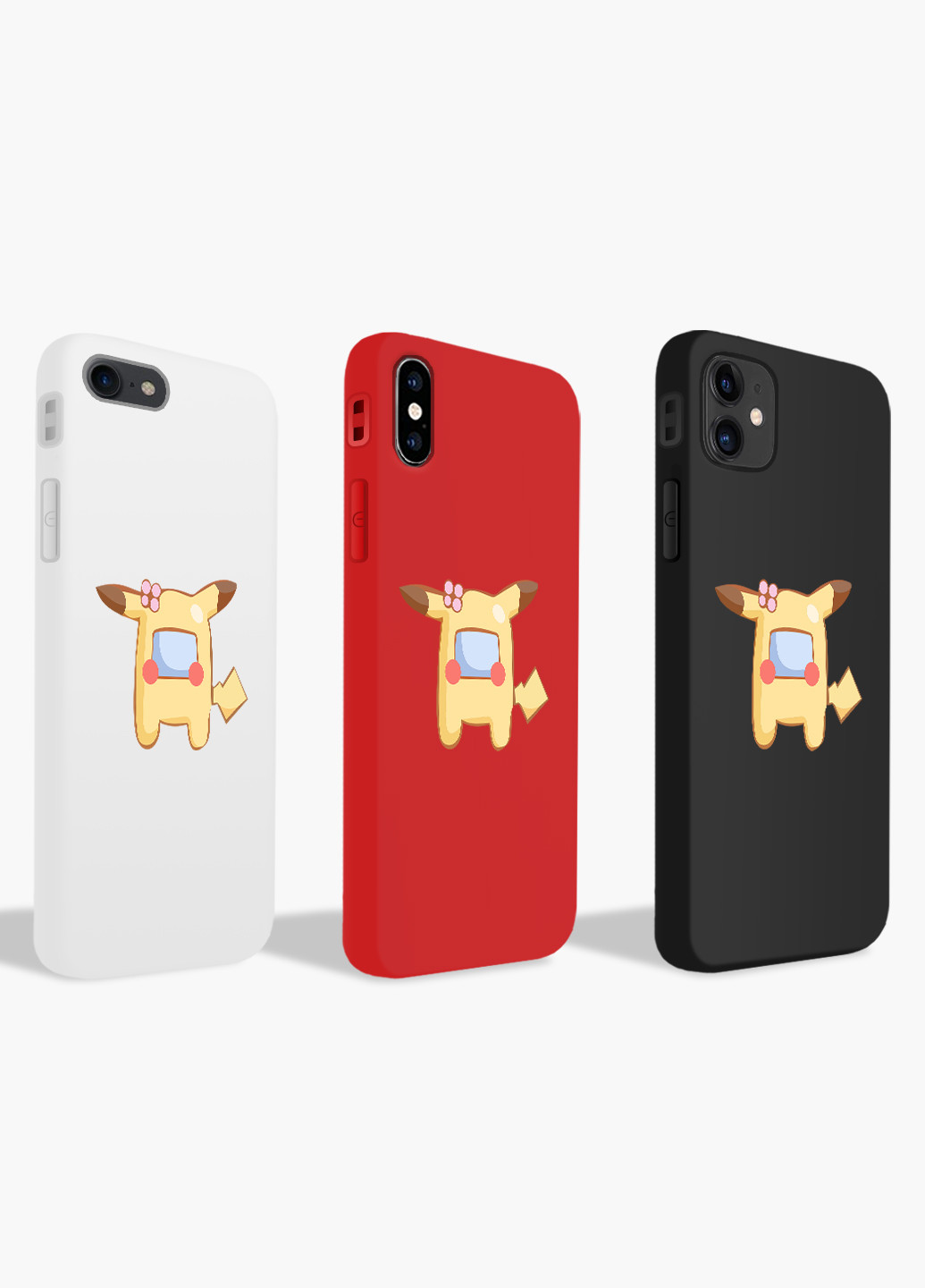 Чохол силіконовий Apple Iphone 8 plus Амонг Ас Покемон Пікачу (Among Us Pokemon Pikachu) (6154-2419) MobiPrint (219566539)