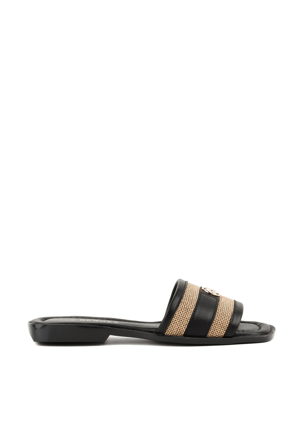 Черные шлепанцы Le'BERDES