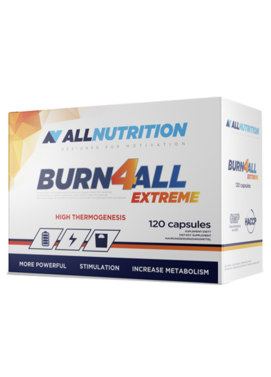 Жироспалювач Burn4all - Extreme - 120caps ] Allnutrition (240154214)