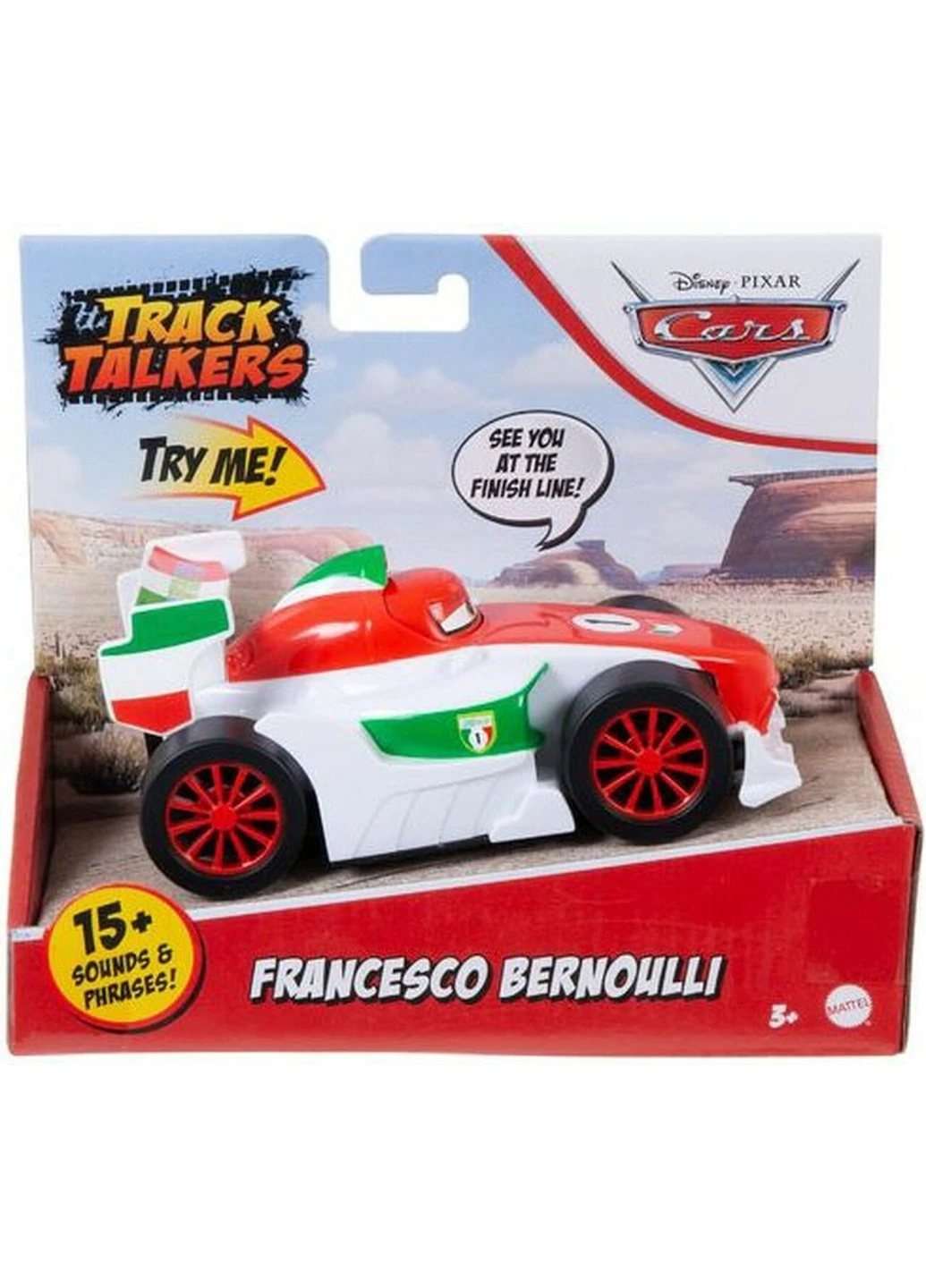 Машинка Тачки 3 Disney Pixar Cars Track Talkers Francesco Bernoulli Франческо Бернуллі з звуковим ефектом (GTK88) Mattel (255712369)