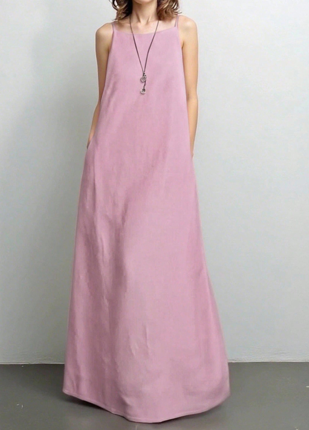 Рожева кежуал сукня а-силует SHEIN однотонна