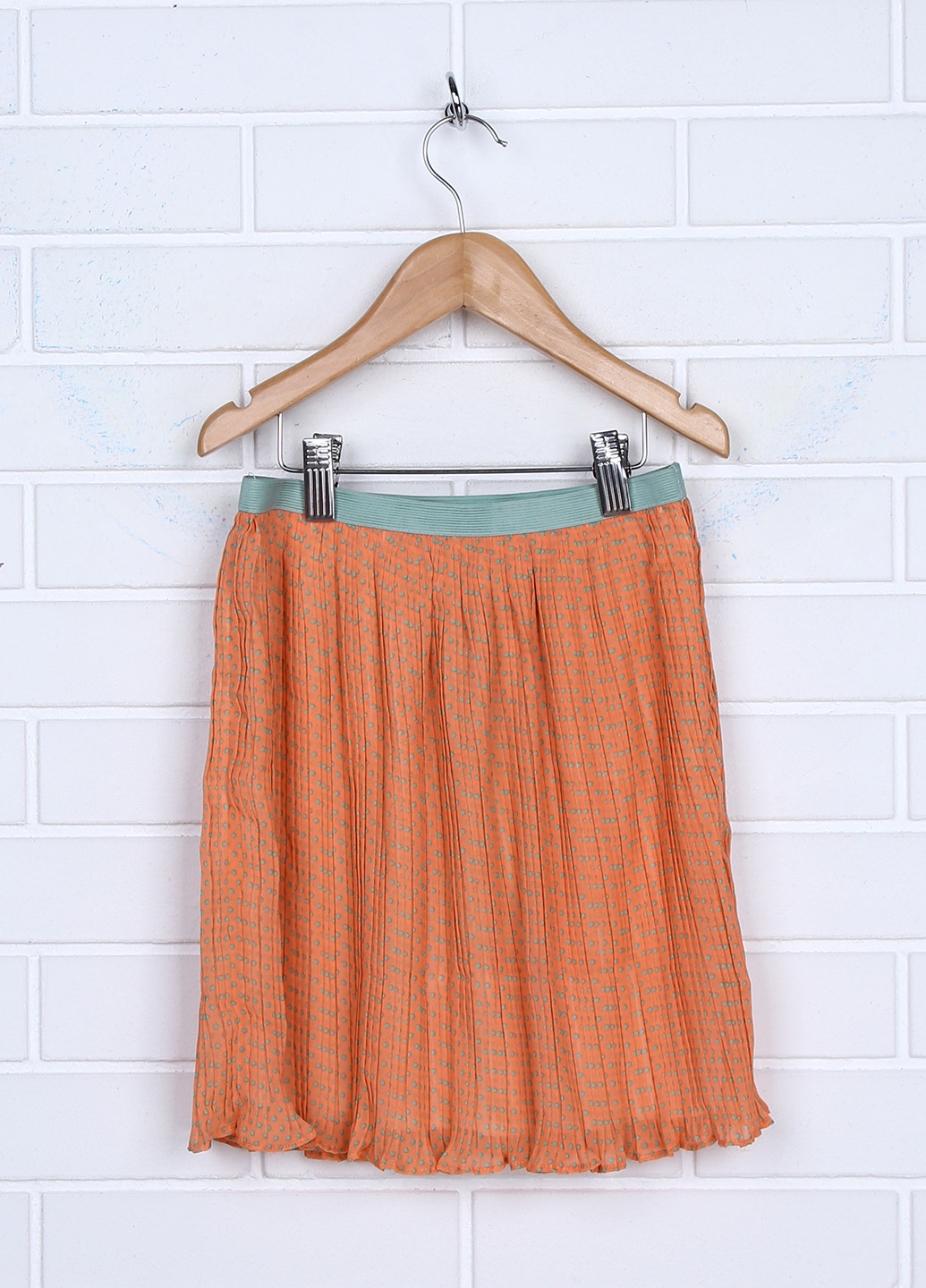 Оранжевая кэжуал в горошек юбка Mini Molly со средней талией