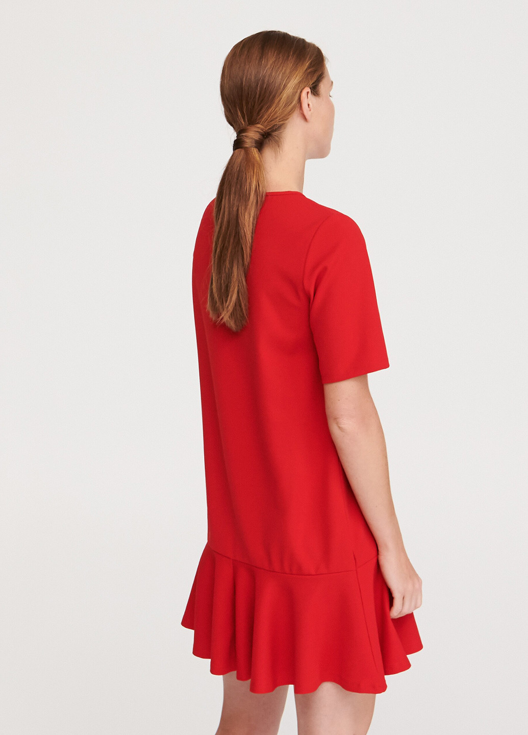 Красное кэжуал платье Reserved однотонное