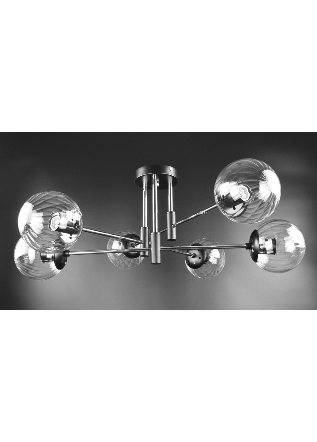 Люстра потолочная на 6 лампочек 51797/6 Черный 28х72х72 см. Sunnysky (253628739)