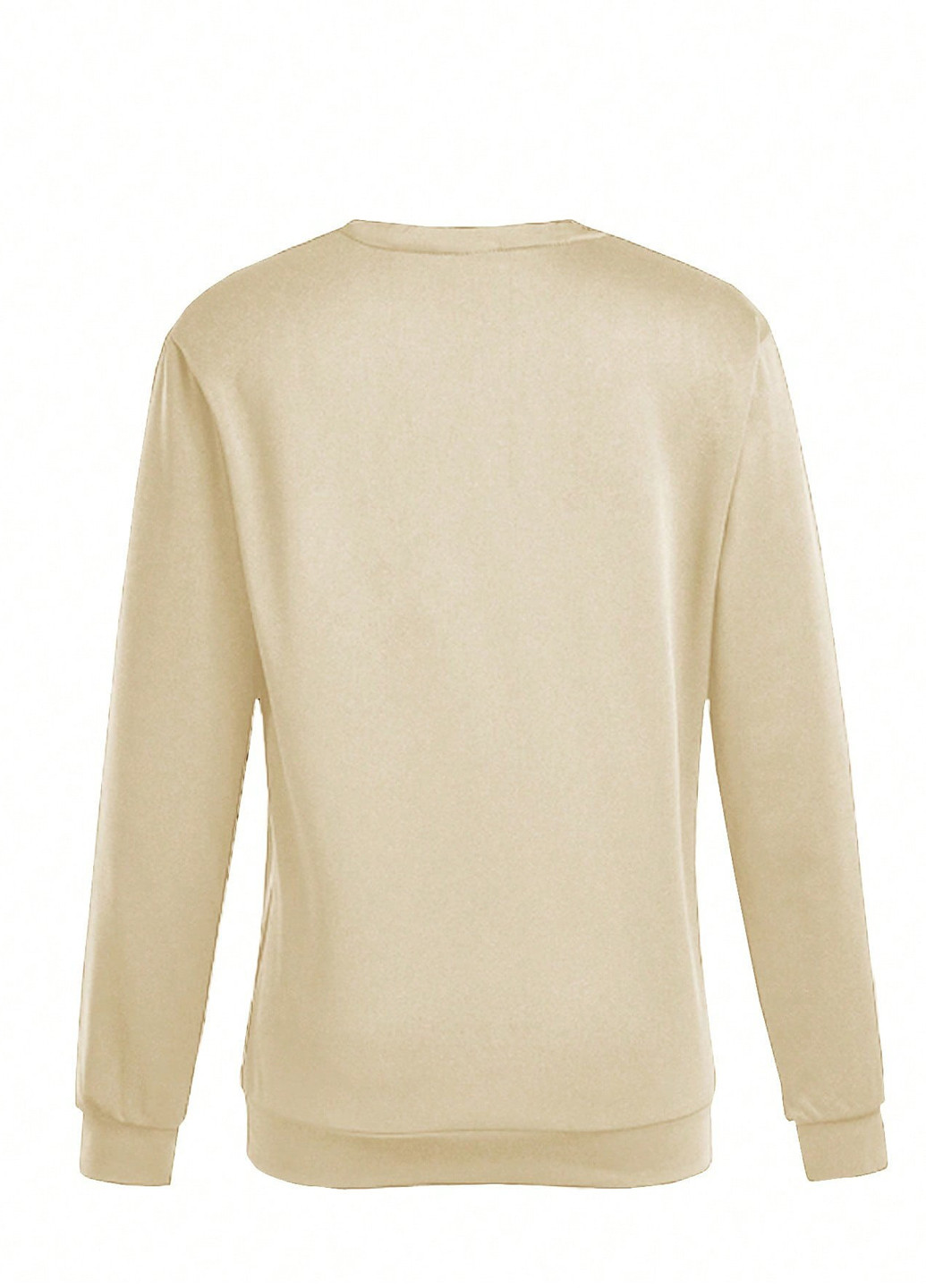 Бежевий світшот SHEIN малюнок без декору (325827574)