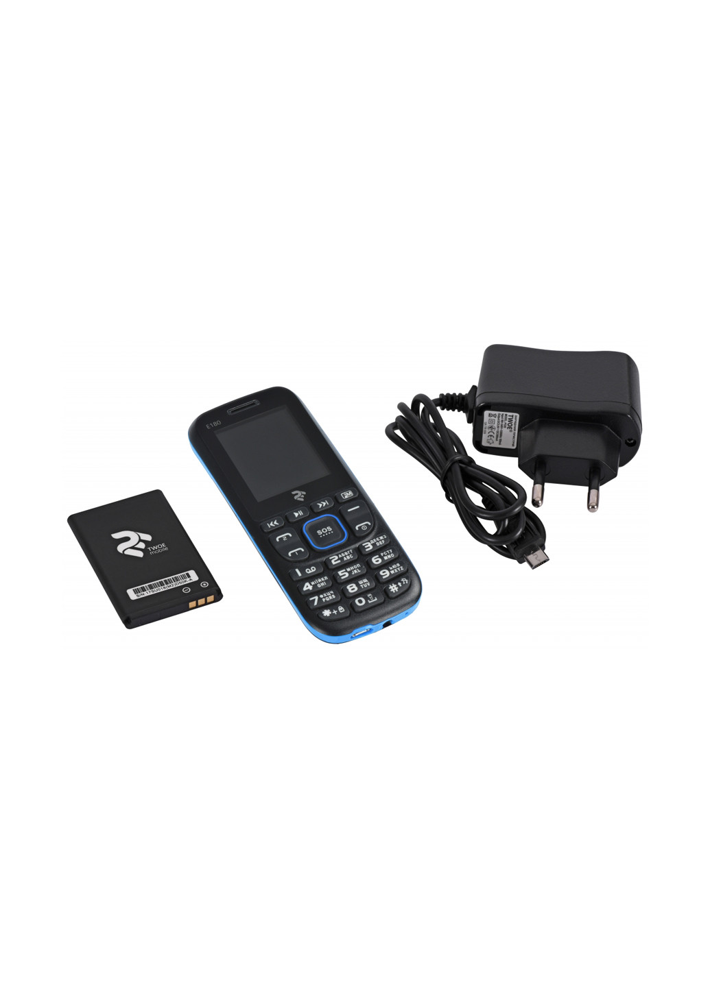 Мобильный телефон (708744071163) 2E 2E E180 DualSim Black Blue чёрный