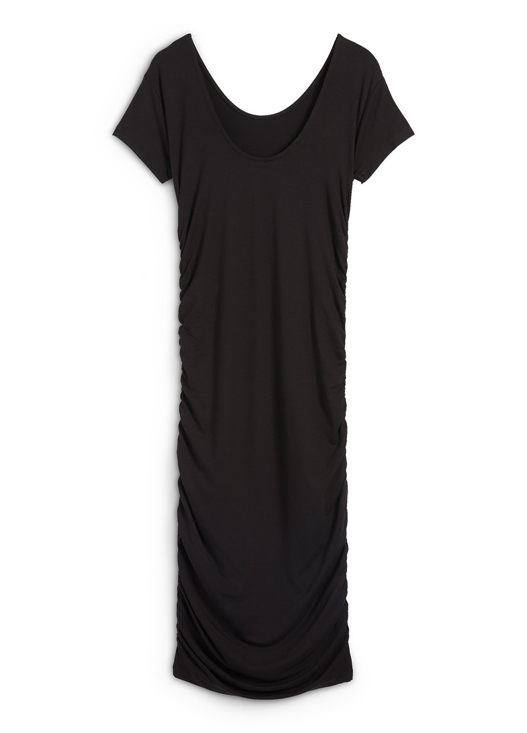 Черное кэжуал платье силуэтная, с открытой спиной C&A однотонное