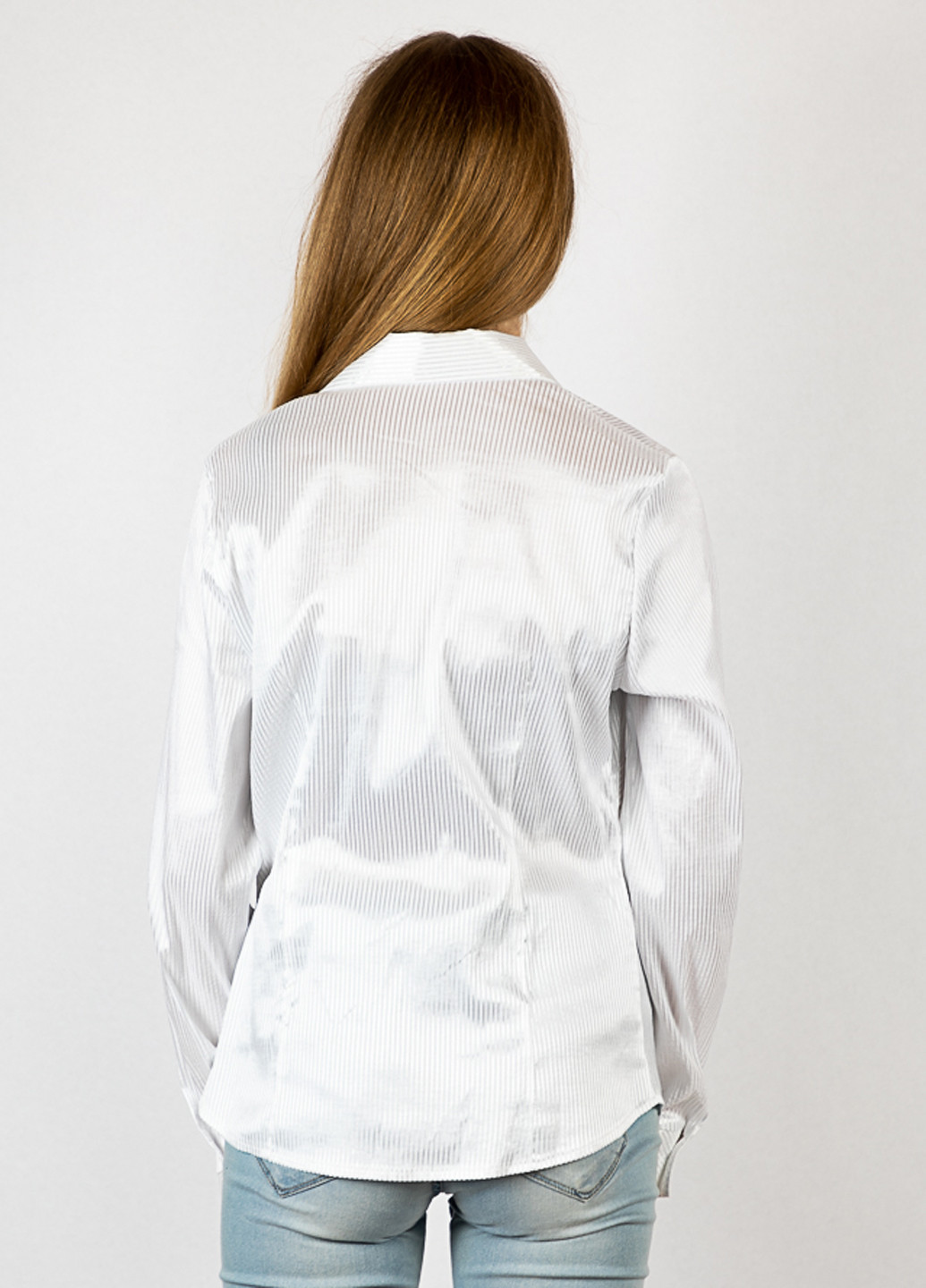 Белая кэжуал рубашка в полоску Time of Style