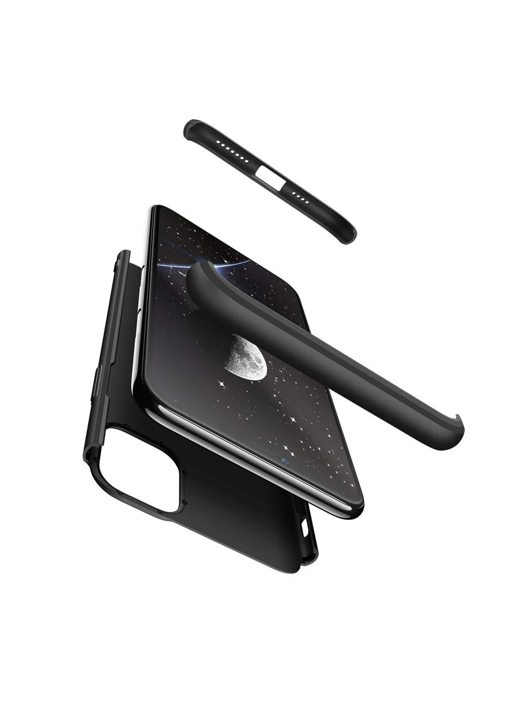 Пластикова накладка LikGus 360 градусів (opp) для Apple iPhone 12 (6.1"") Чорний (is_00000048820_4) GKK (250499712)