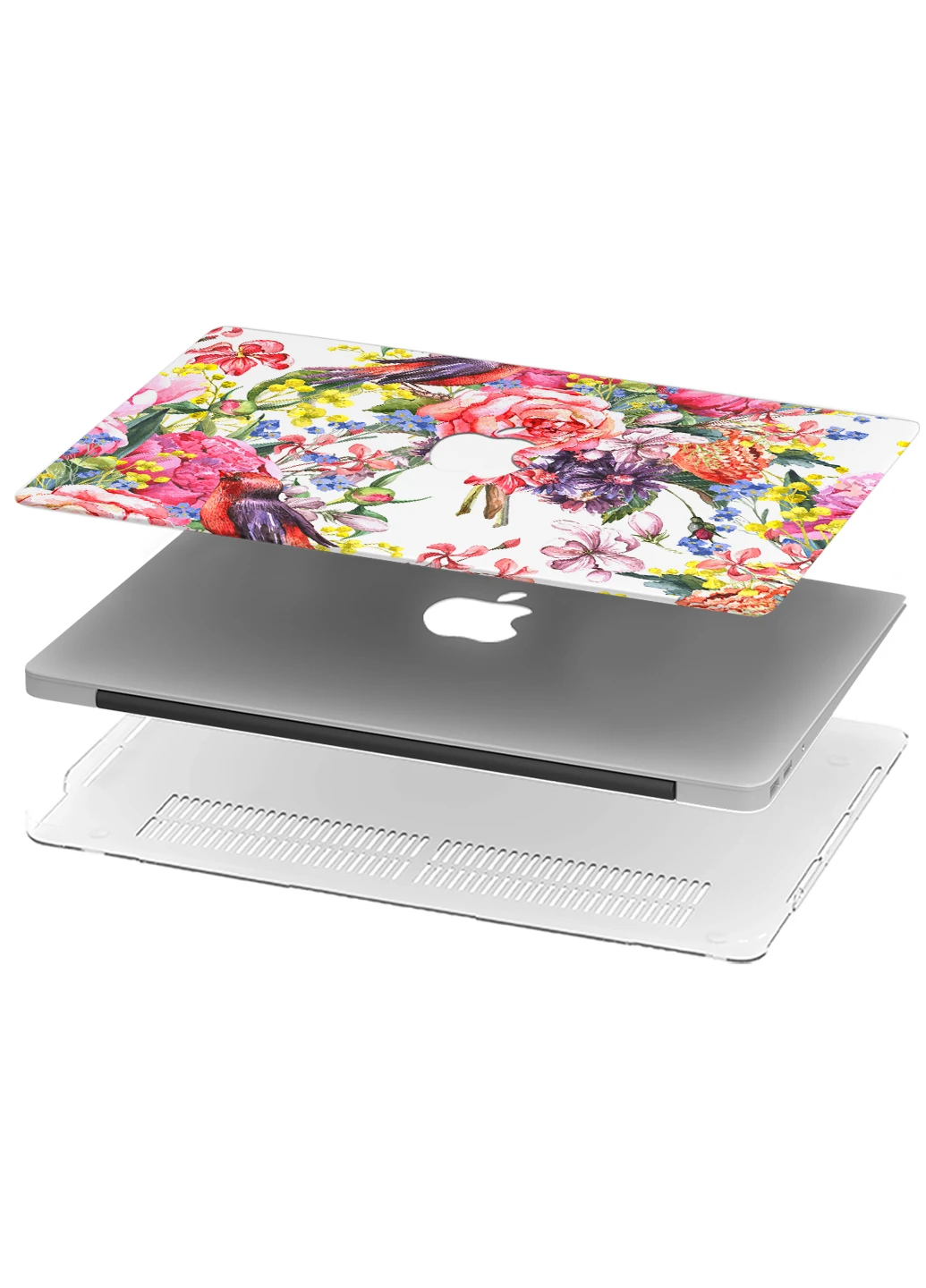 Чехол пластиковый для Apple MacBook Pro 16 A2141 Цветы и птицы (Flowers & Birds) (9494-1875) MobiPrint (218525077)