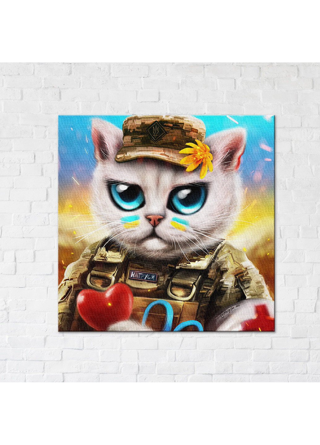 Картина-постер Котик врач ©Марианна Пащук 30х30 см Brushme (254643288)