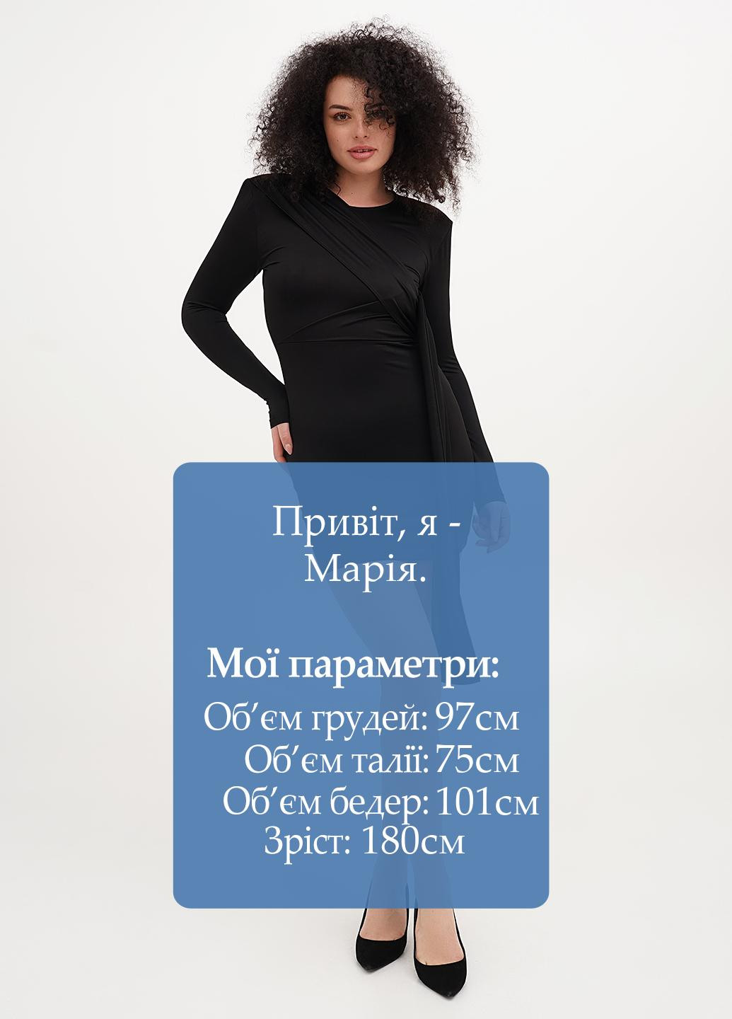 Чорна кежуал сукня силуетна Vicolo однотонна