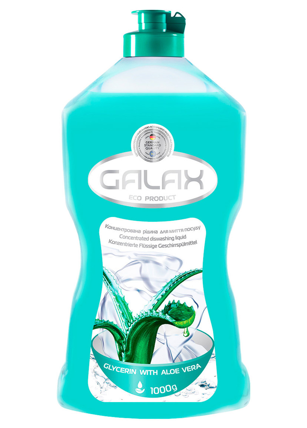 Концентрированная жидкость для мытья посуды "Глицерин с алоэ вера" 1000 мл Galax (199238152)