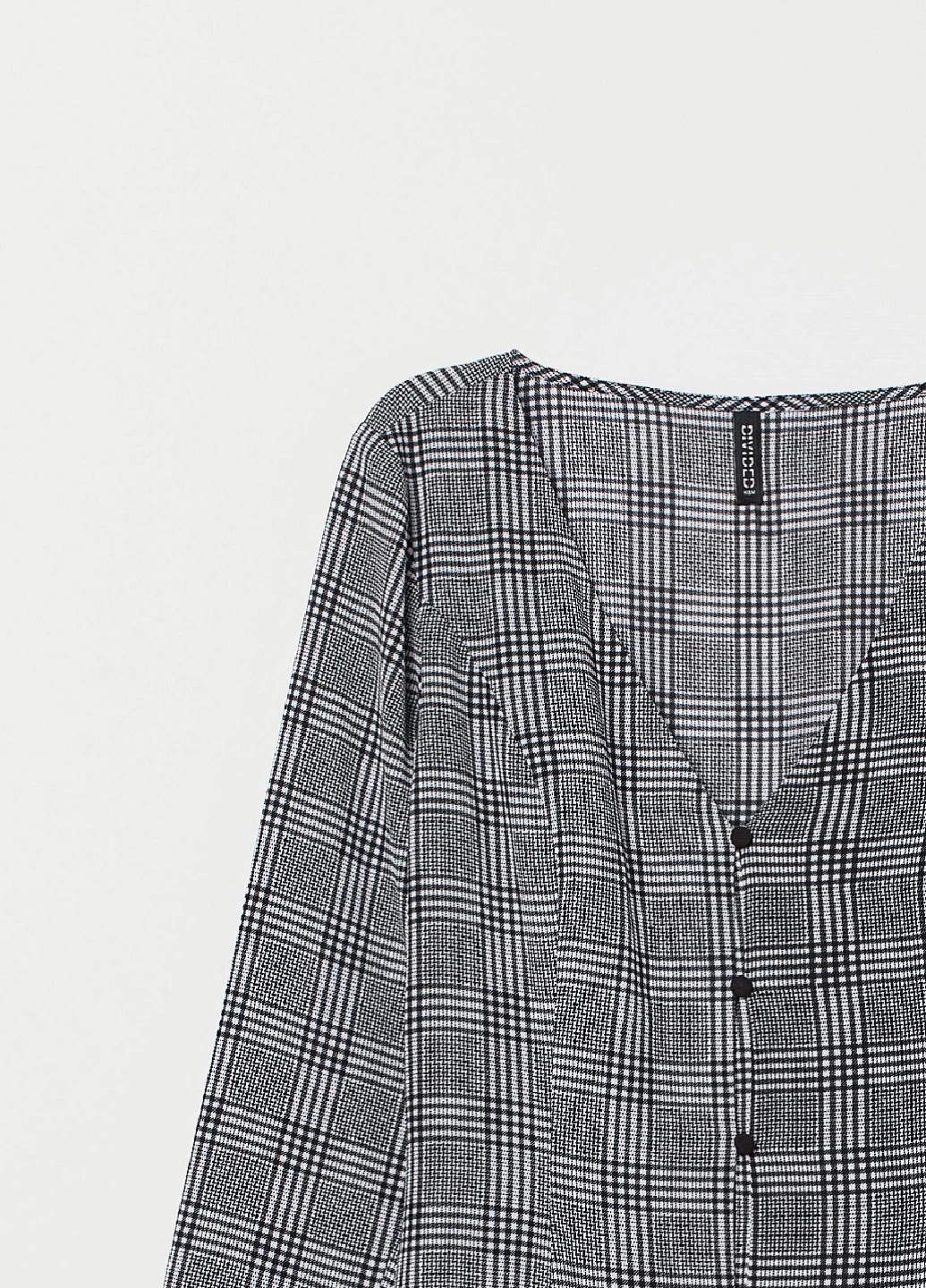 Комбинированное кэжуал платье клеш, рубашка H&M в клетку