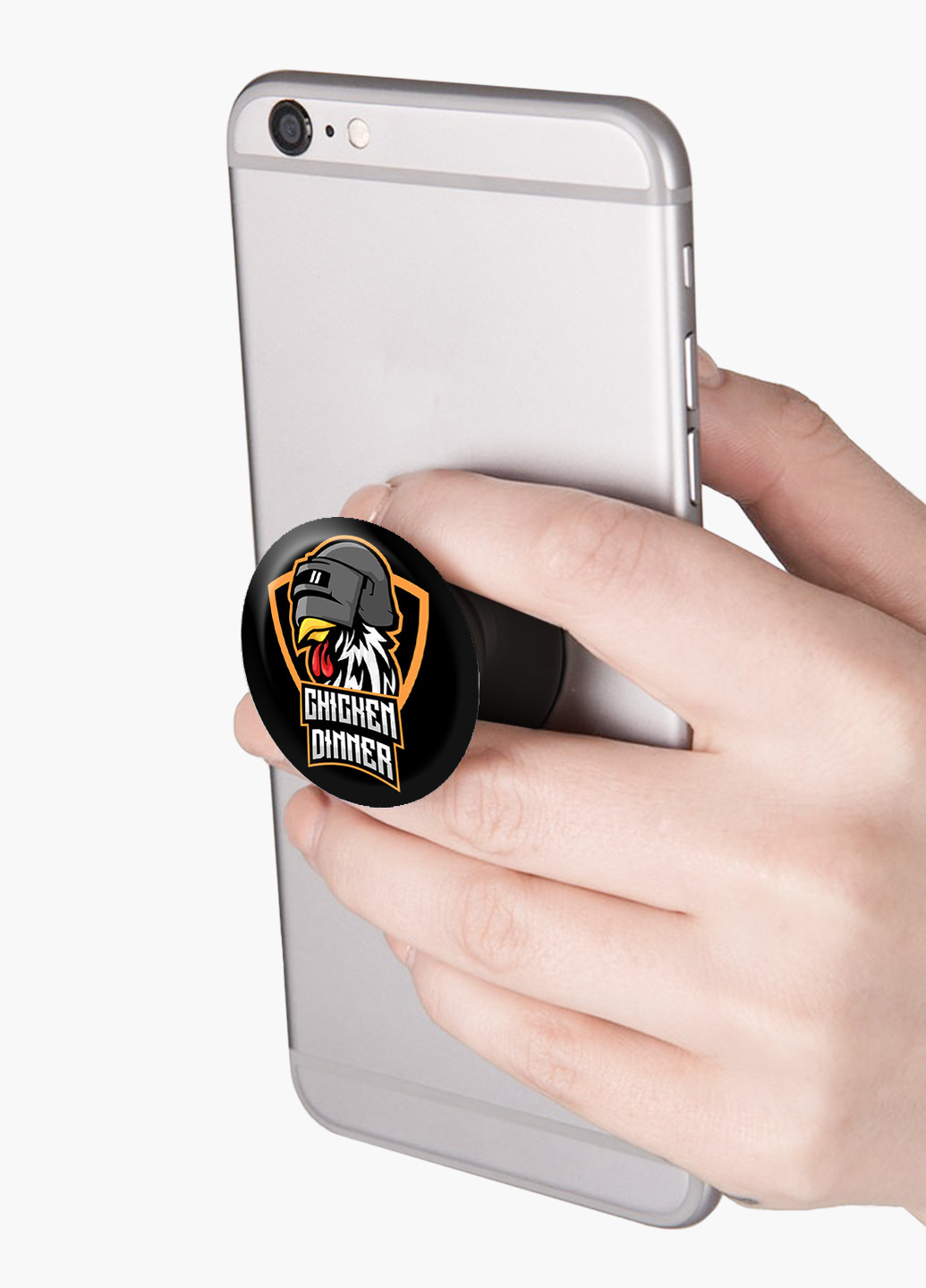 Попсокет (Popsockets) тримач для смартфону Пубг Пабг (Pubg) (8754-1186) Чорний MobiPrint (216748238)
