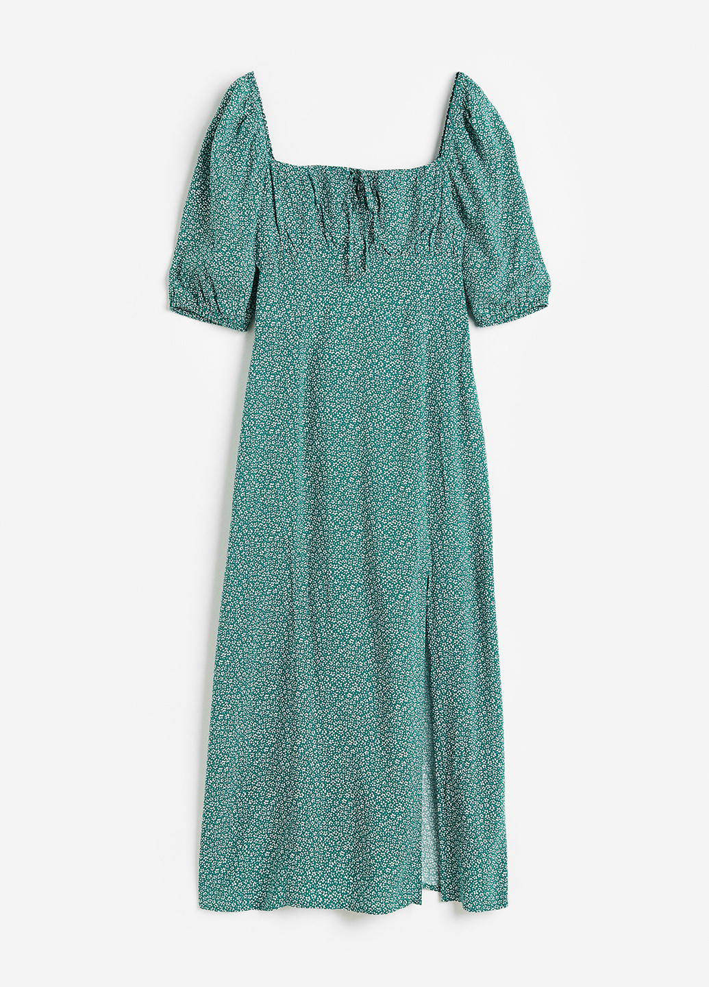 Бірюзова кежуал сукня а-силует H&M з квітковим принтом
