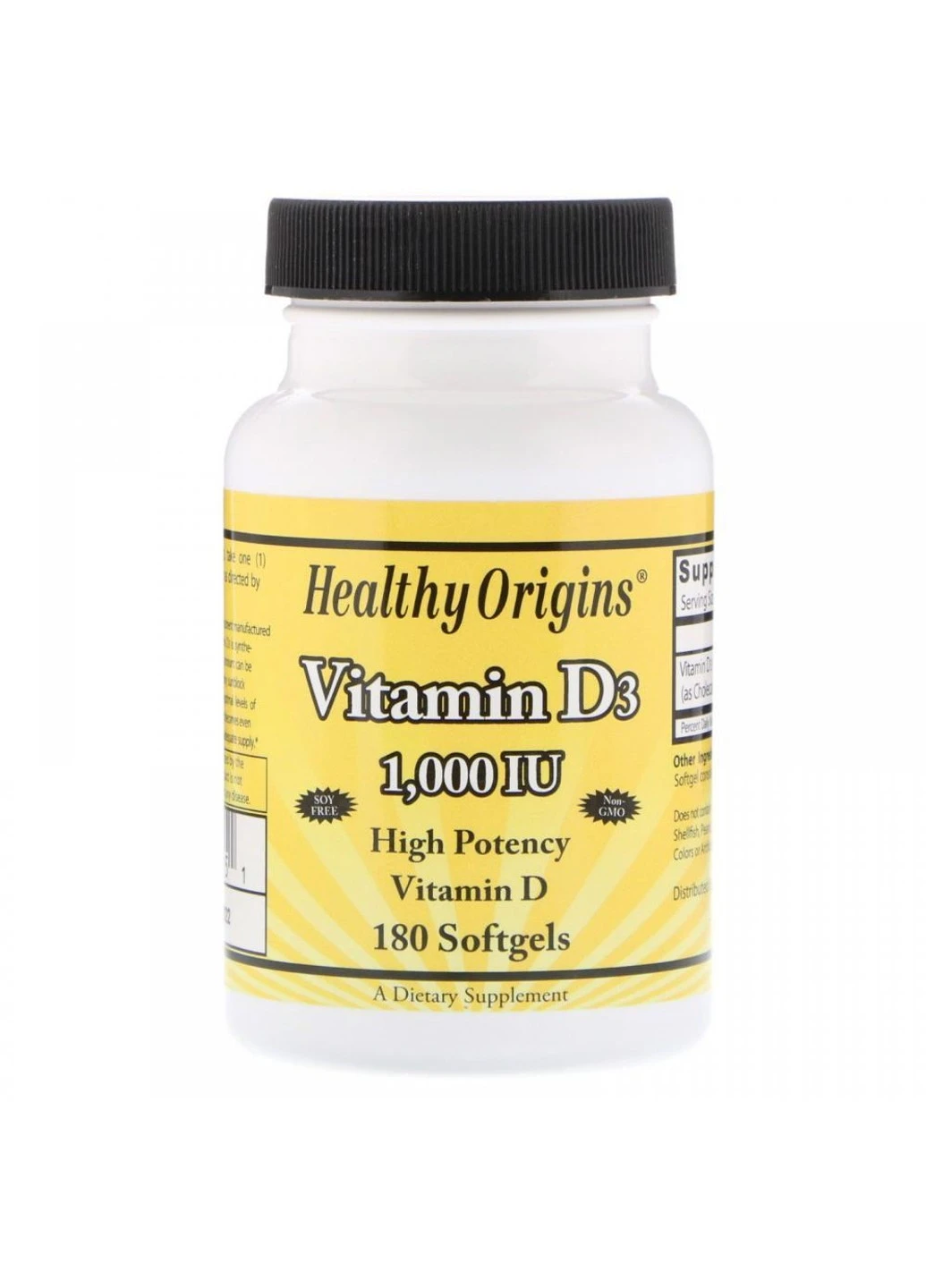 Витамин Д3 Vitamin D3 5000 IU 540 капсул Healthy Origins (255409587)