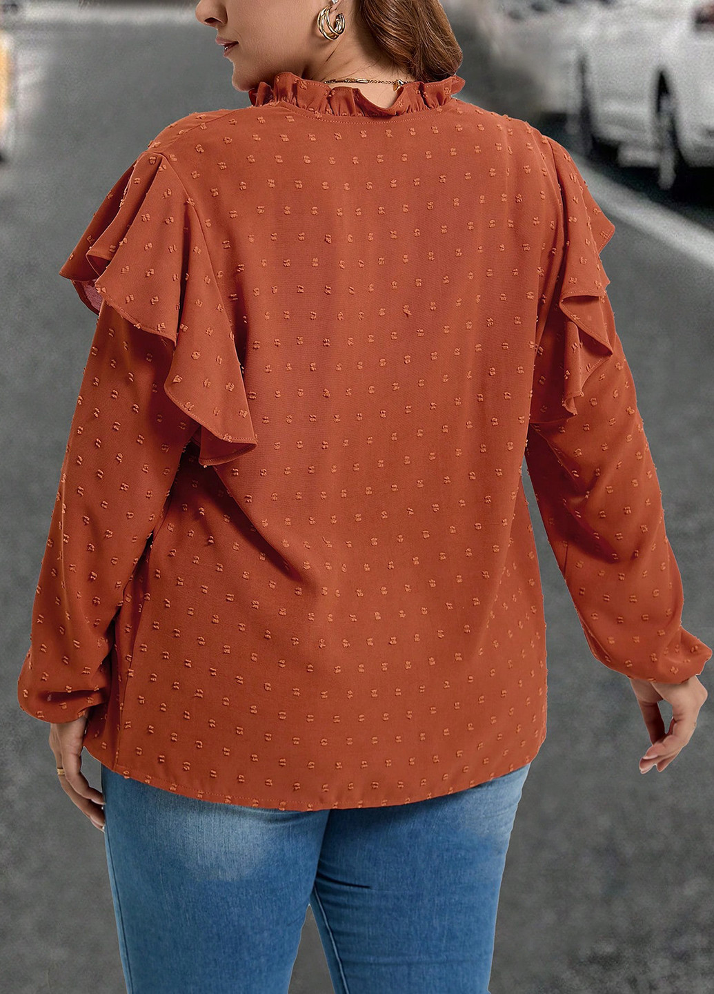 Помаранчева блуза SHEIN