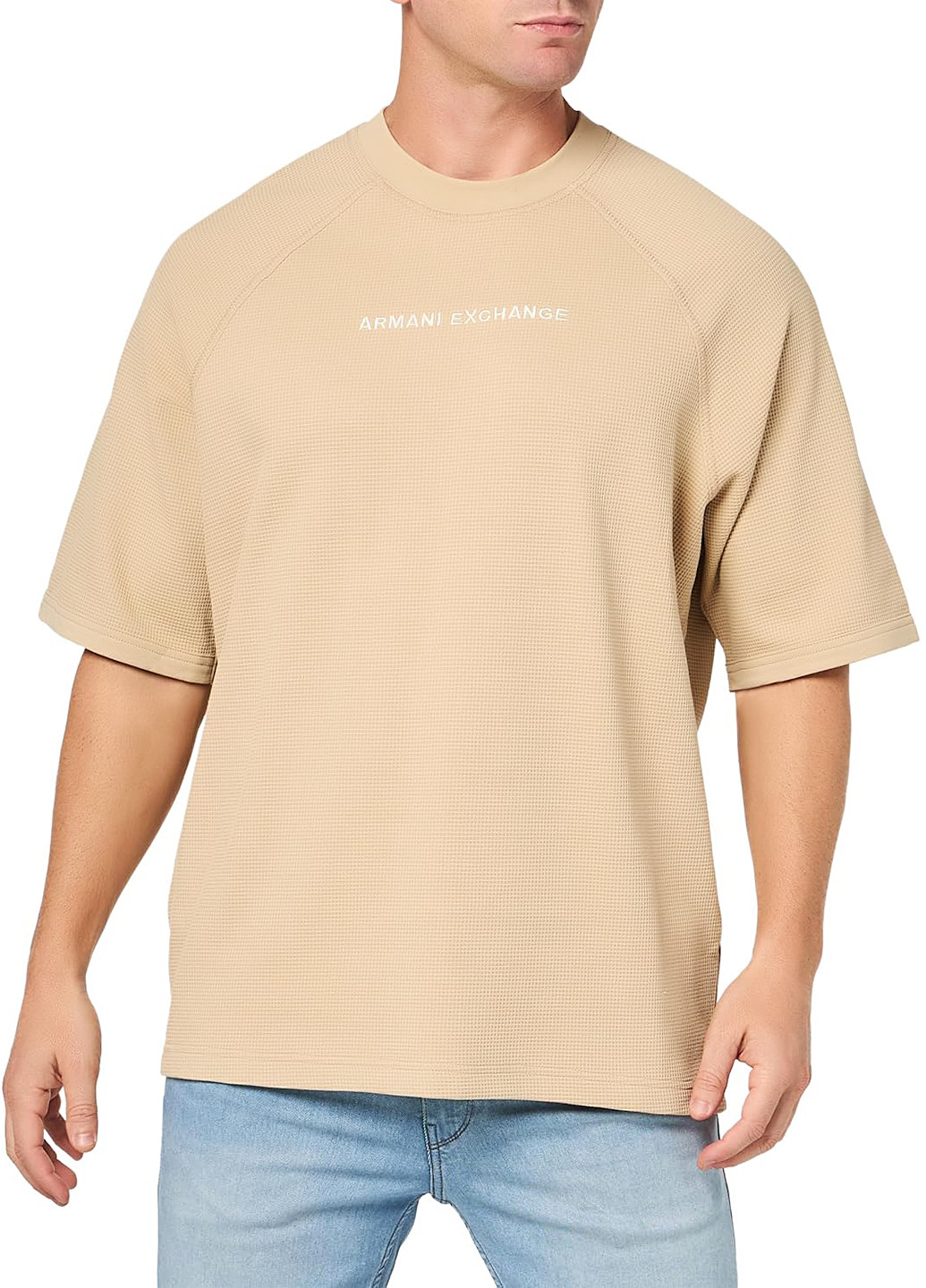 Бежевая футболка Armani Exchange