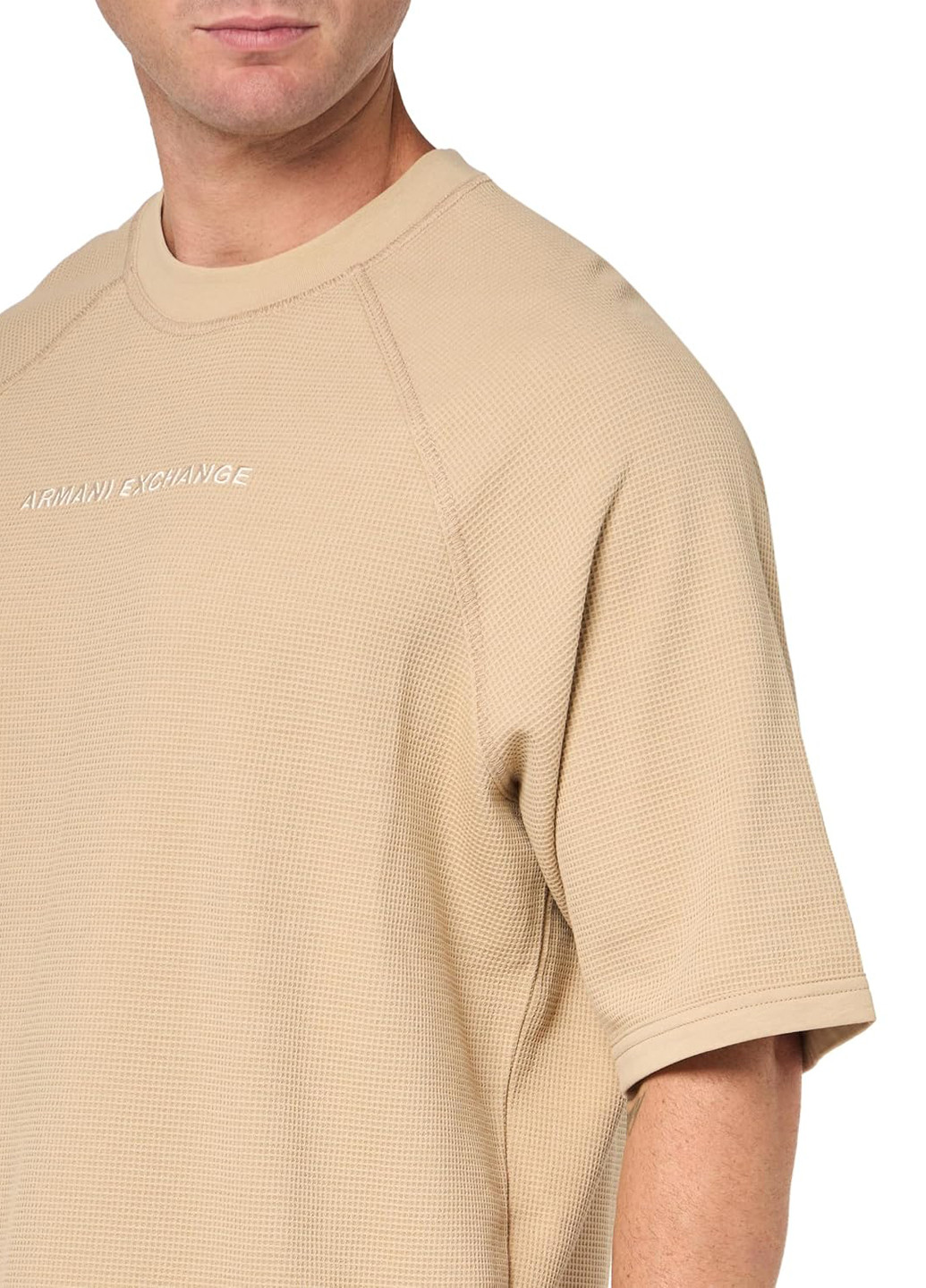 Бежевая футболка Armani Exchange