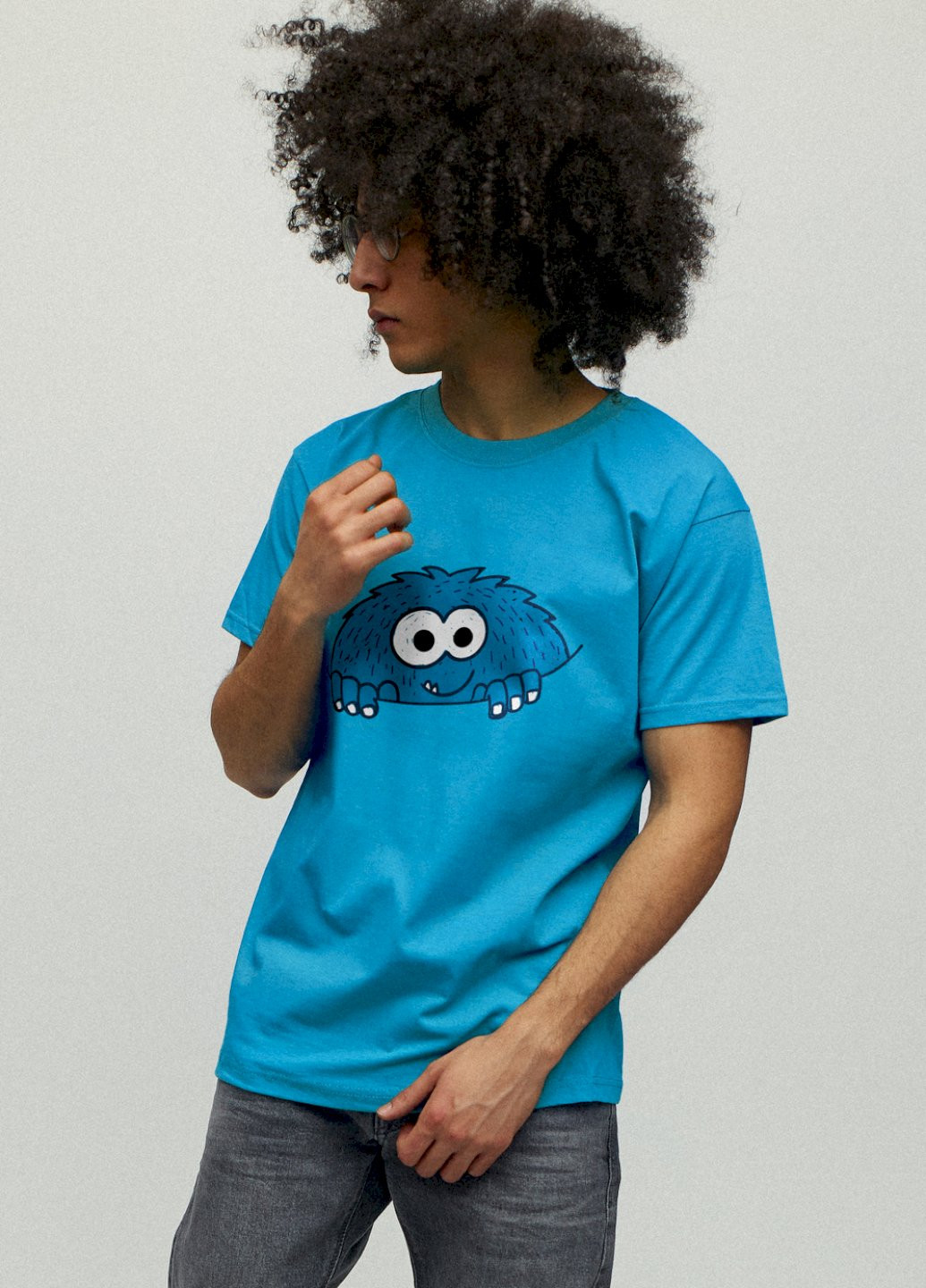 Светло-синяя футболка мужская YAPPI