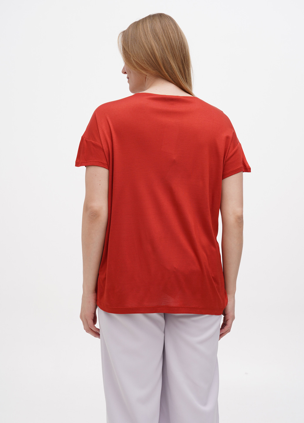 Красная летняя футболка Tom Tailor