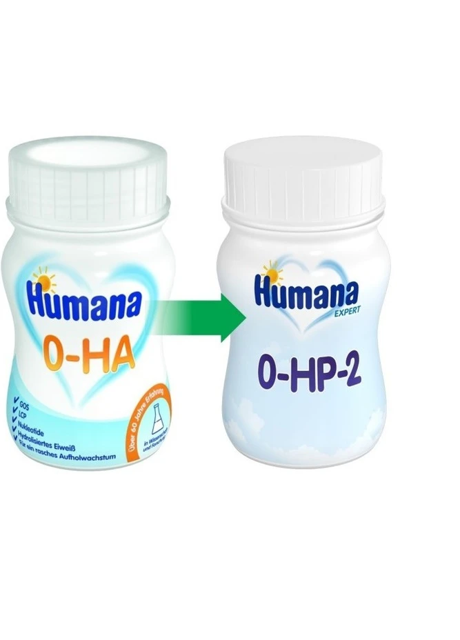 Жидкая гипоаллергенная молочная смесь O-HP-2 Expert 90 мл, с рождения Humana (228425906)