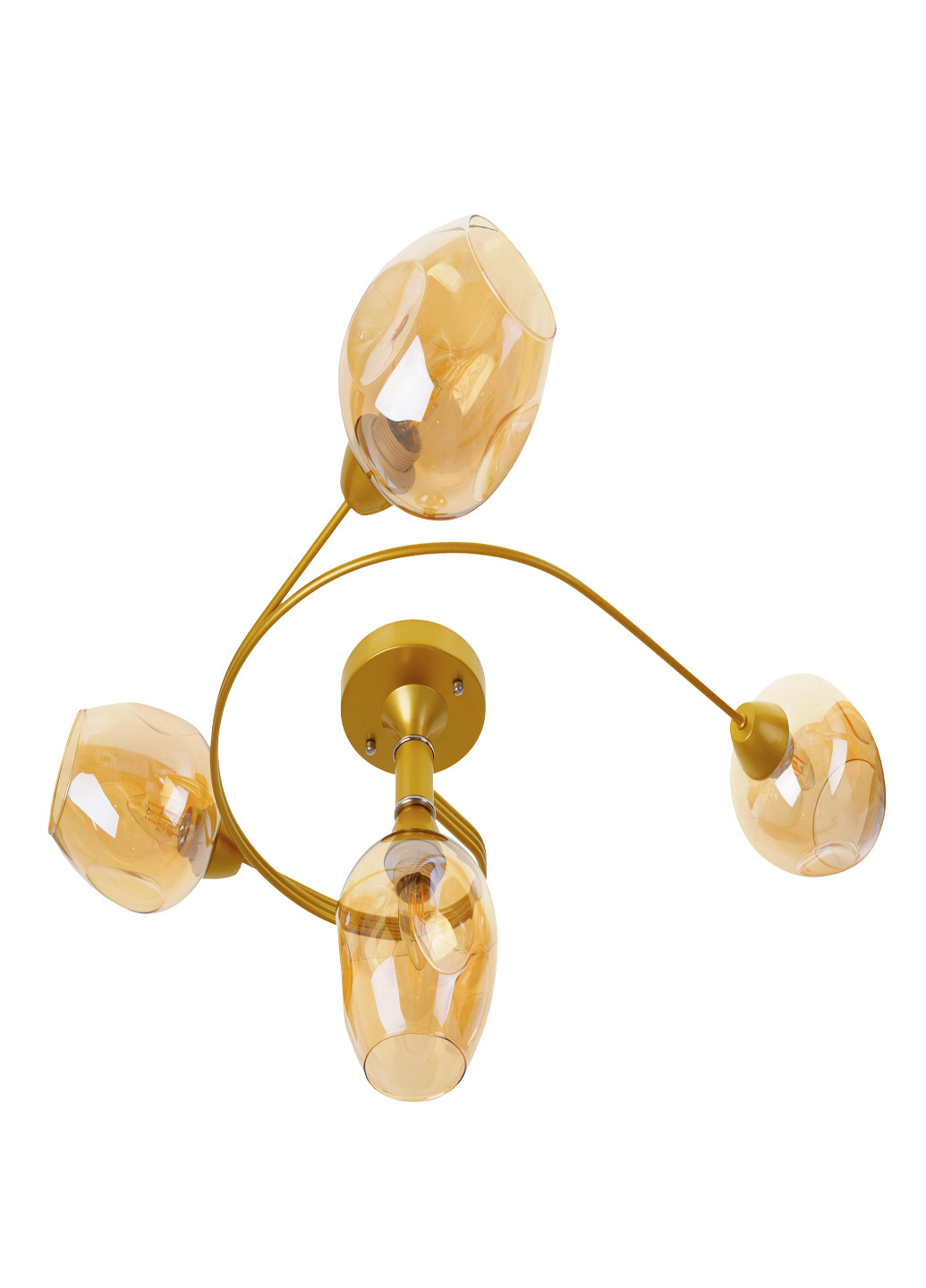 Люстра з золотистим покриттям на 4 лампочки BR-01 612C/4 E27 G Brille (247209175)