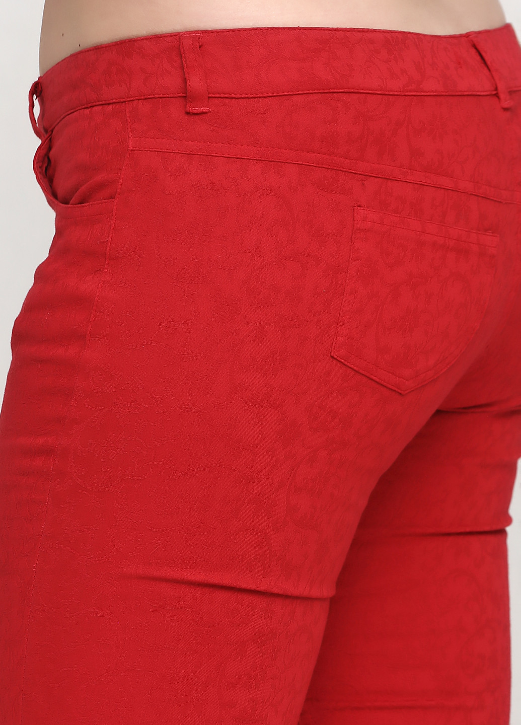 Красные кэжуал демисезонные прямые брюки Desigual