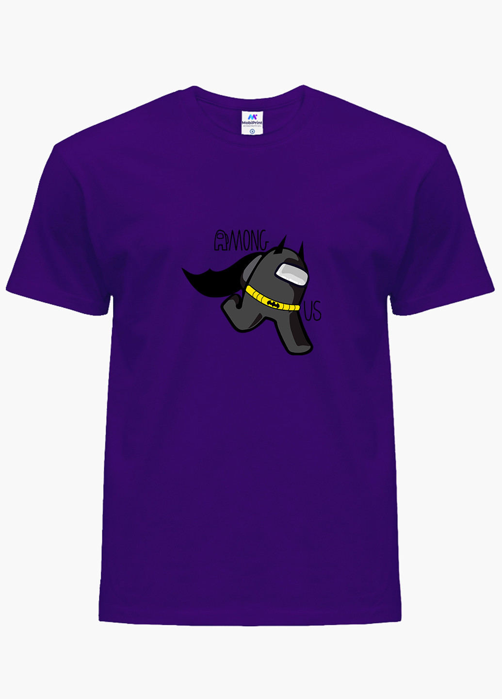 Фиолетовая демисезонная футболка детская амонг ас бетмен бэтмен (among us batman)(9224-2430) MobiPrint